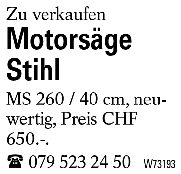 Motorsäge Stihl