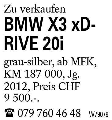 BMW X3 xDRIVE 20i