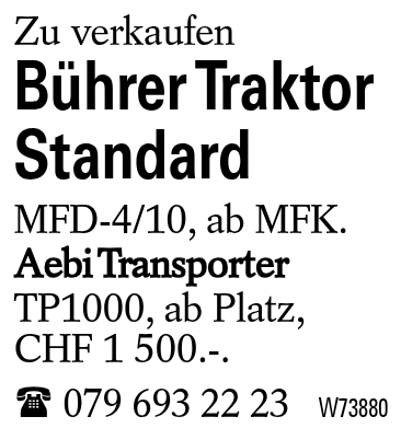 Bührer Traktor Standard