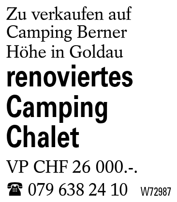 renoviertes Camping Chalet