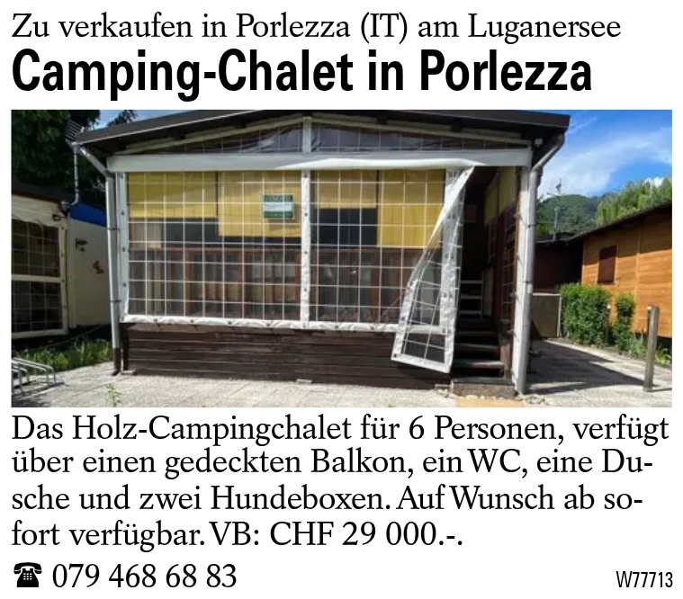 Camping-Chalet in Porlezza