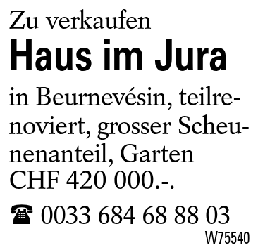Haus im Jura