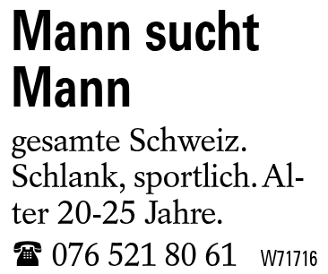 Mann sucht Mann
