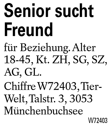 Senior sucht Freund