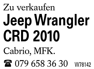 Jeep Wrangler CRD 2010