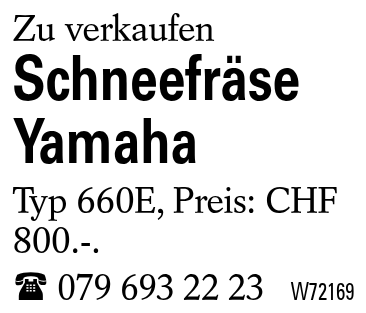 Schneefräse Yamaha