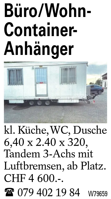 Büro/Wohn-Container-Anhänger