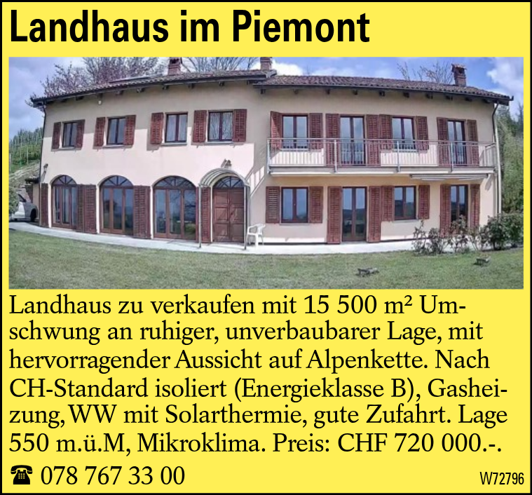 Landhaus im Piemont