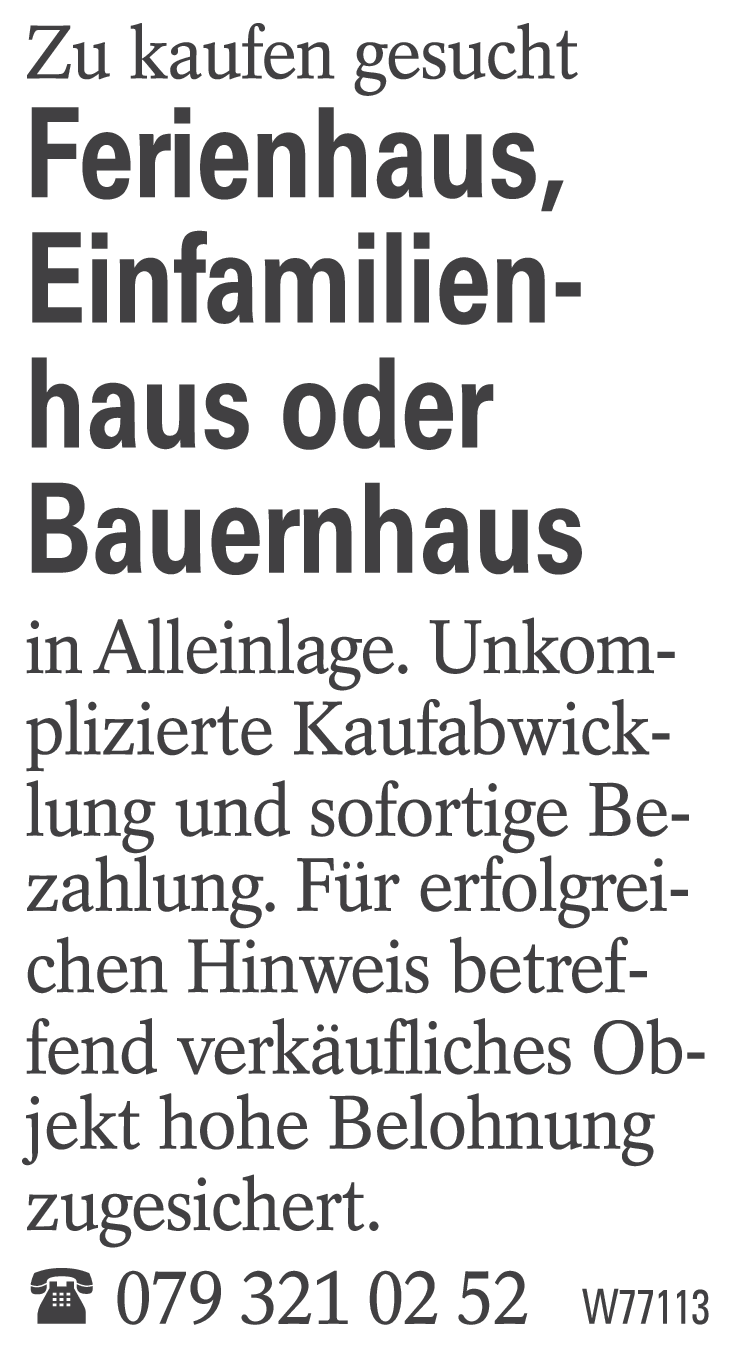 Ferienhaus, Einfamilienhaus od
