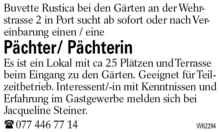 Pächter/ Pächterin