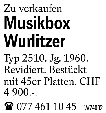 Musikbox Wurlitzer