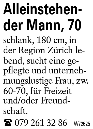 Alleinstehender Mann, 70