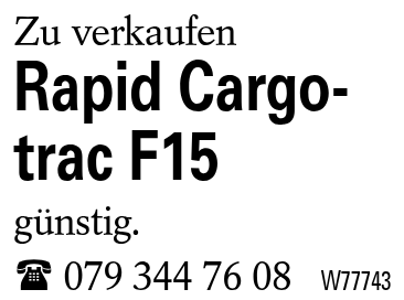 Rapid Cargotrac F15