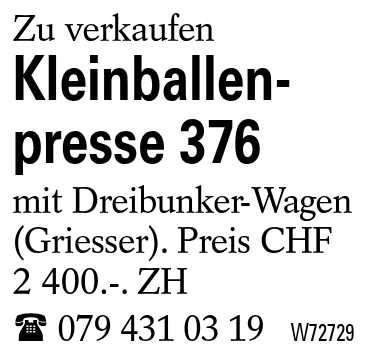 Kleinballenpresse 376