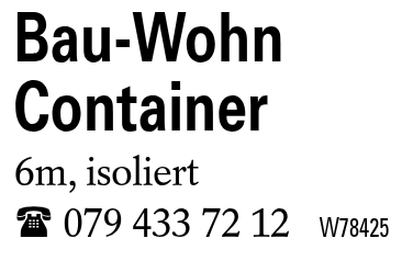 Bau-Wohn Container