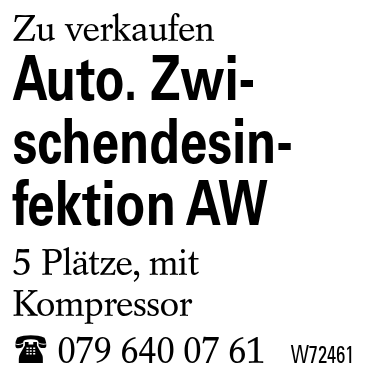 Auto. Zwischendesinfektion AW