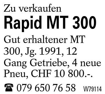 Rapid MT 300
