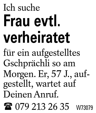 Frau evtl. verheiratet