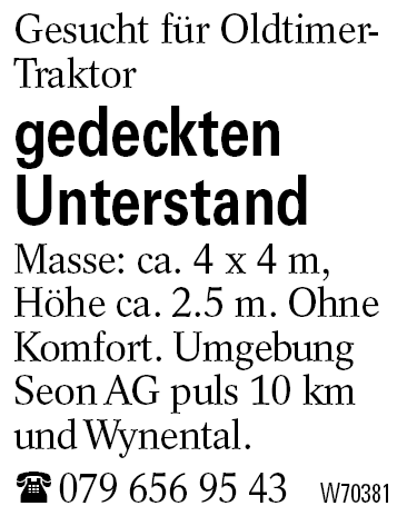 gedeckten Unterstand
