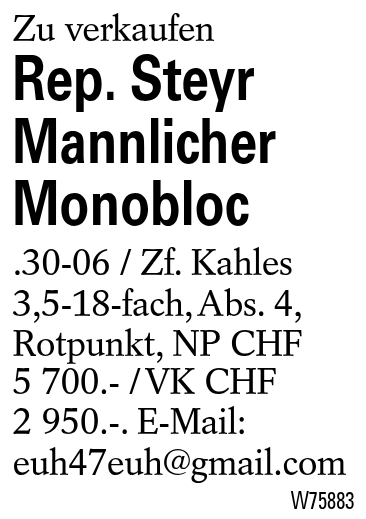 Rep. Steyr Mannlicher Monobloc