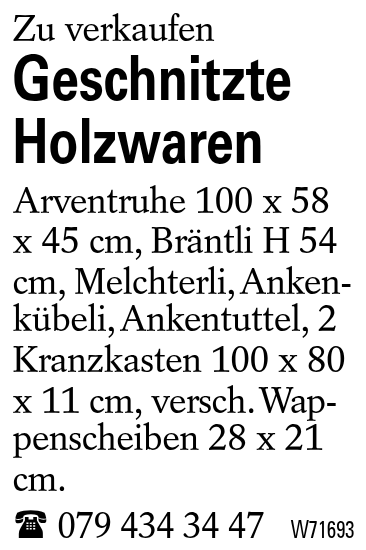 Geschnitzte Holzwaren