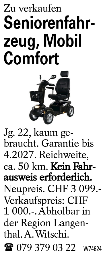 Seniorenfahrzeug, Mobil Comfort