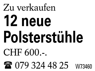 12 neue Polsterstühle