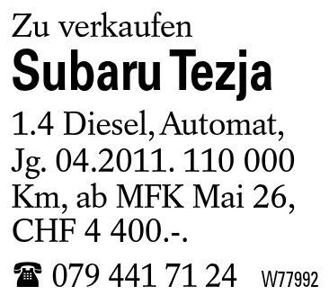 Subaru Tezja