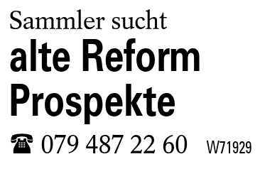 alte Reform Prospekte