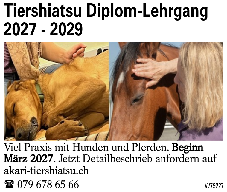 Tiershiatsu Diplom-Lehrgang 2027 - 2029