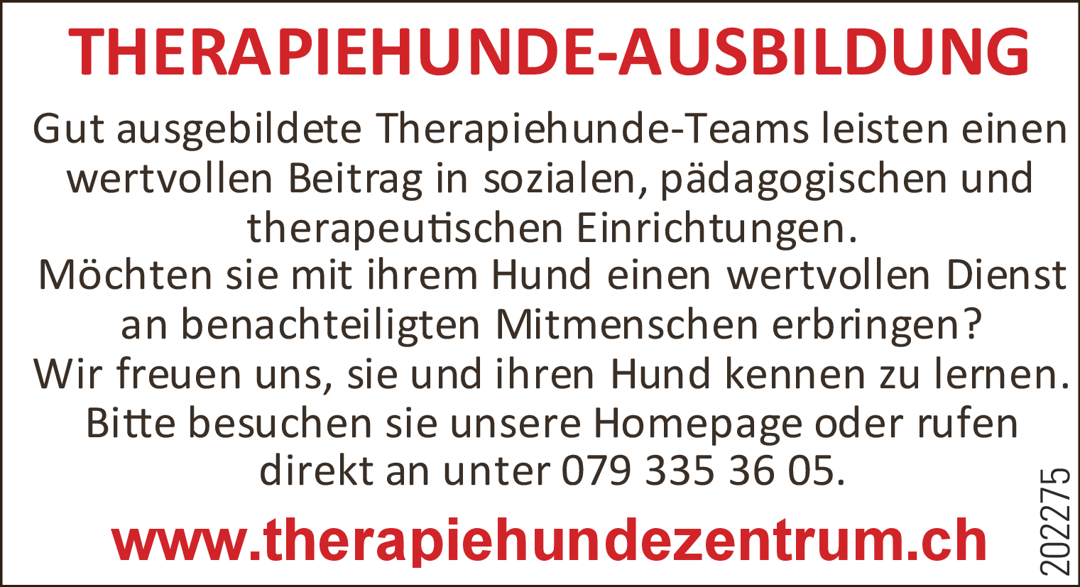 Therapiehunde-Ausbildung