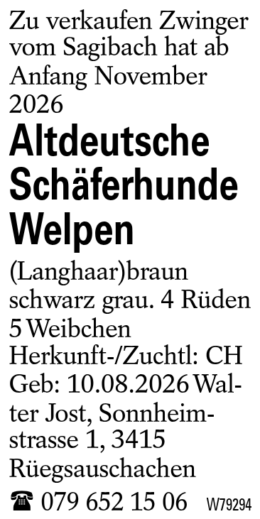 Altdeutsche Schäferhunde Welpen
