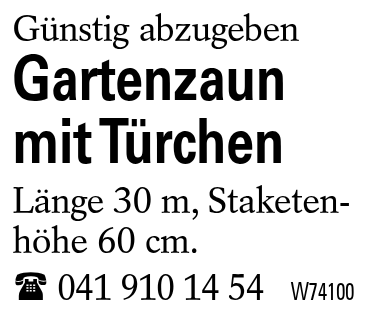 Gartenzaun mit Türchen