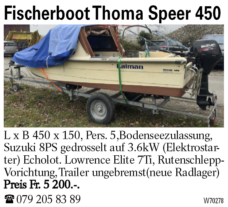 Fischerboot Thoma Speer 450