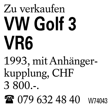 VW Golf 3 VR6