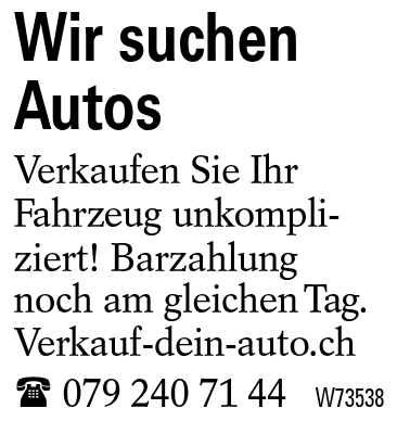 Wir suchen Autos