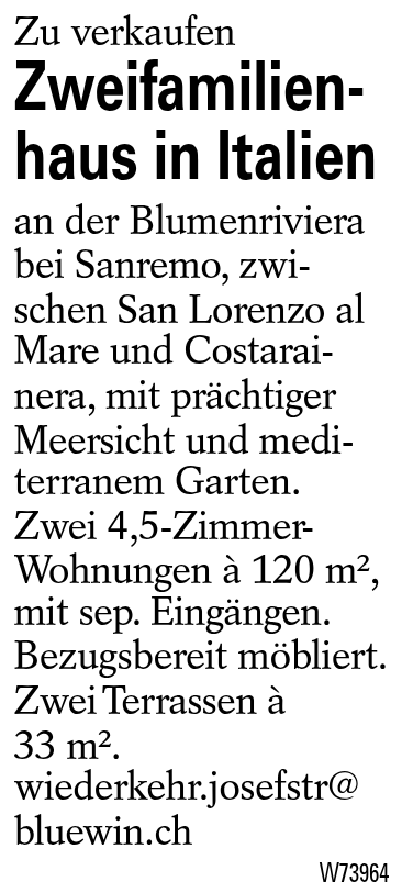 Zweifamilienhaus in Italien