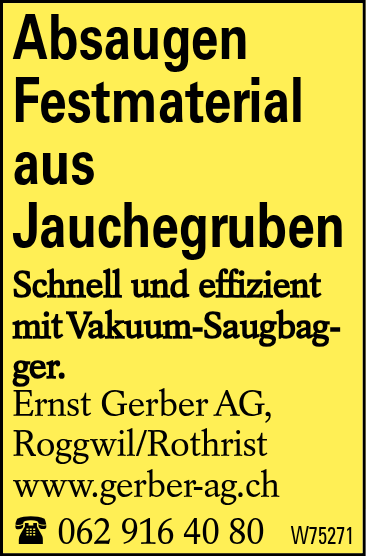 Absaugen Festmaterial aus Jauchegruben