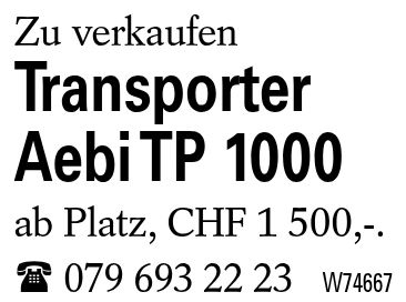 Transporter Aebi TP 1000