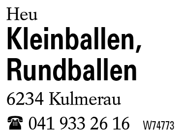 Kleinballen, Rundballen