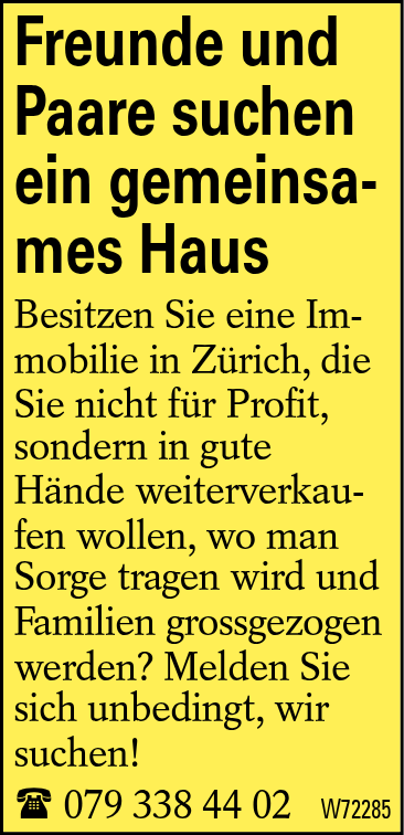 Freunde und Paare suchen ein gemeinsames Haus