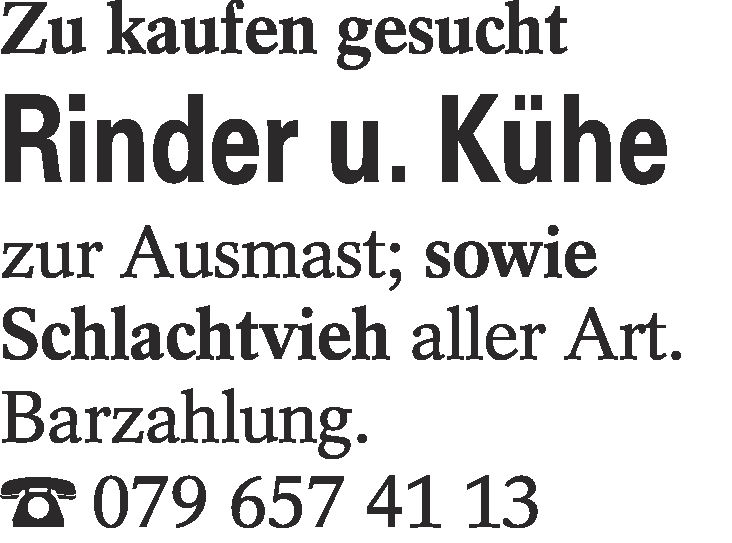 Zu kaufen gesucht