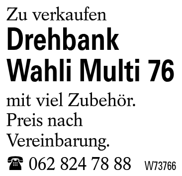 Drehbank Wahli Multi 76