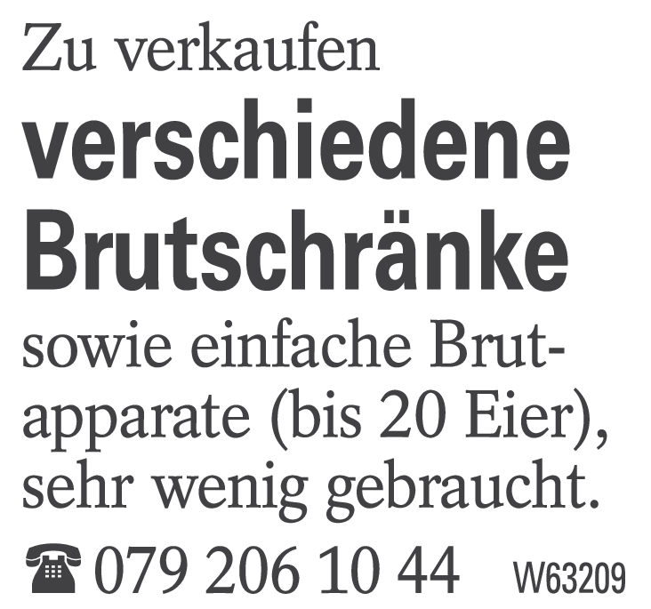 verschiedene Brutschränke