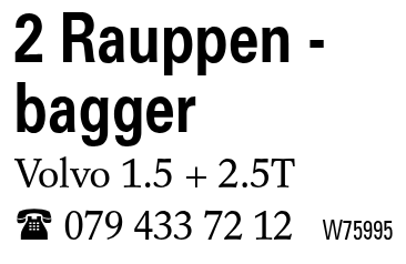 2 Rauppen -bagger