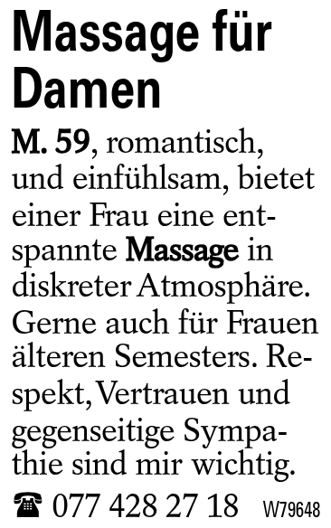 Massage  für Damen