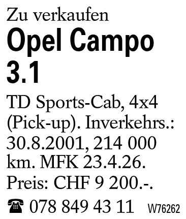 Opel Campo 3.1