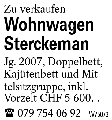 Wohnwagen Sterckeman