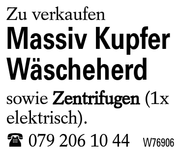 Massiv Kupfer Wäscheherd