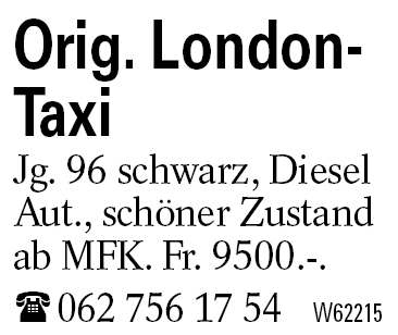 Orig. London-Taxi